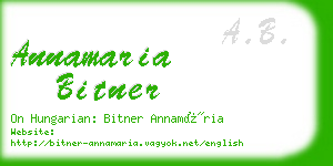annamaria bitner business card